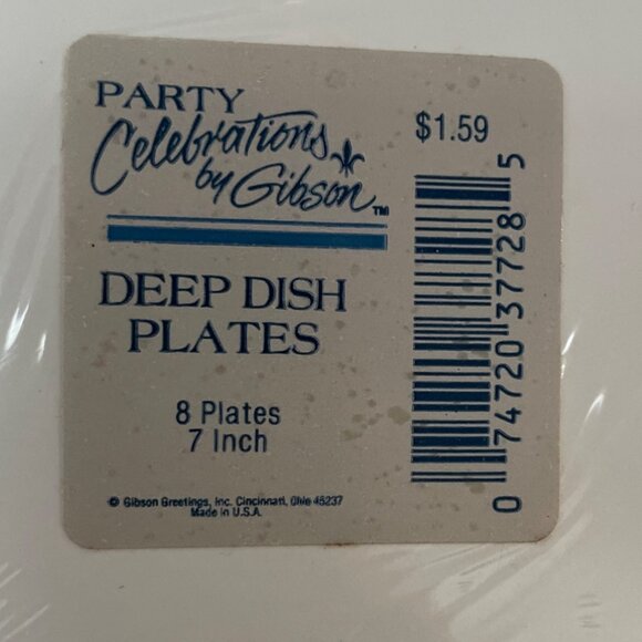 Vtg Gibson Disney Donald Duck Deep Dish Birthday Party Plates 7 Inch Set 8 1980s - Picture 5 of 6